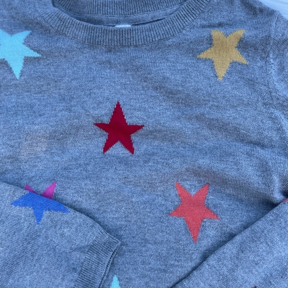 NWT - Gap Kids Girls Drop Waist Star Sweater Dress w Full Skirt - Size L (10) - Picture 7 of 7